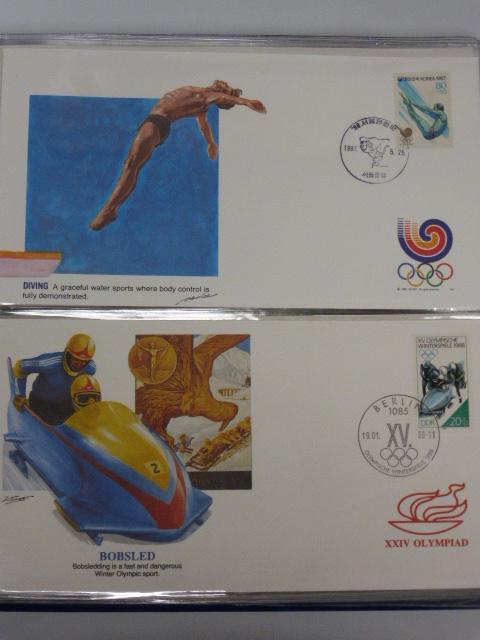 Stamps - 1988 Olympic Games FDC's, complete in special album, - Image 4 of 5