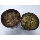 Coins - 16kg of copper GB Pennies & Half Pennies, inc Q/Victoria,