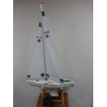 Remote Controlled Kit Built Model Twin Sail Yacht , "Fairwind" approx Length; 900mm, approx Beam;