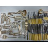 A large quantity of Thomas Turner A1 plated flatware, Rd No.