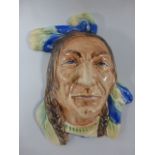 Scarce Beswick Native American Indian wall mask, No.