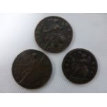 Coins - George I Half Penny 1718,