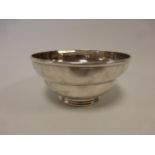 Victorian silver footed lobed bowl, hallmarked London 1889 by George Lambert of Lambert & Rawlings,
