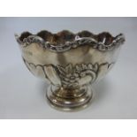 Large Edwardian silver footed bowl hallmarked Chester 1903 by makers Thomas Latham & Ernest Morton,