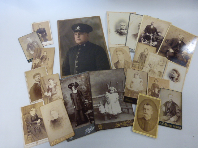 Small collection of 19th & 20th Century portrait photographs inc Police Officer
