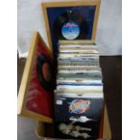 Vinyl; Box of Hundred + Singles, various genre, years & condition, Including Demos, BBC label,