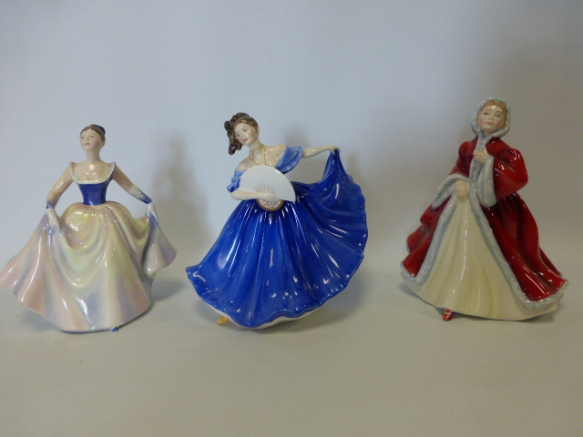 Three Royal Doulton Figurines to include 'Elaine' HN2791, Rachel' HN2936 and 'Lisa',