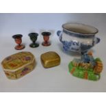 Unusual 20thC condiment set in the form of a water mill,