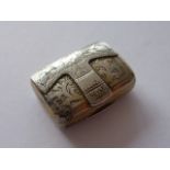 Georgian silver vinaigrette in the form of a clasped book,