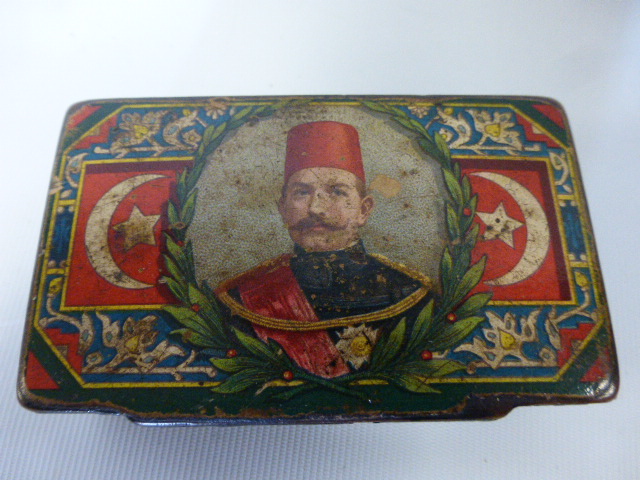 A 19th Century lacquered Papier mache snuff box of rectangular form, with hinged lid,