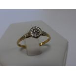 18ct gold Diamond solitaire ring, size Q