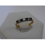 18ct gold Diamond and Sapphire half eter