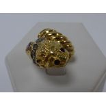 Greek 18ct gold ring in the form of a co