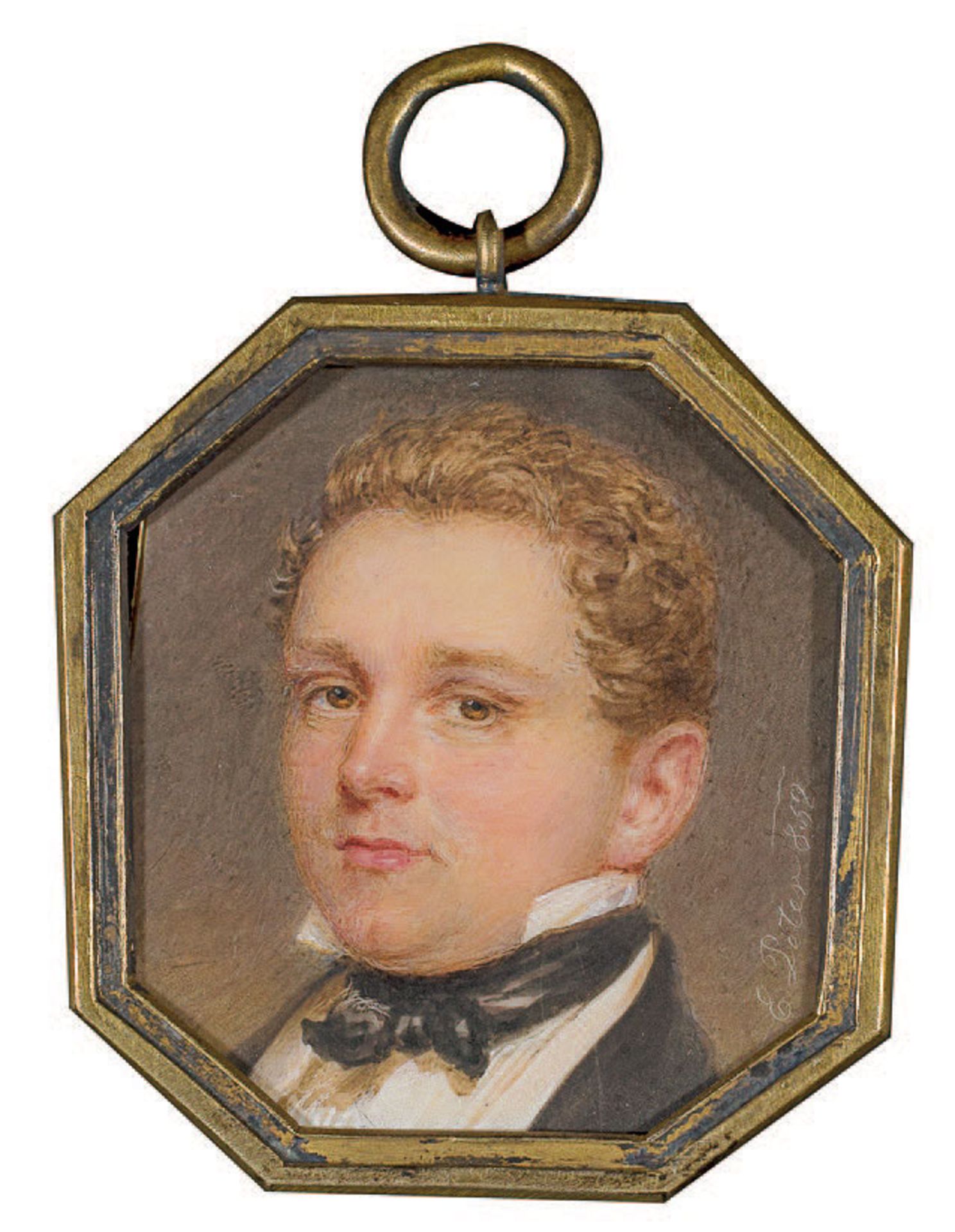Emmanuel Peter
(1799–1873)
Männerportrait
1852
Gouache auf Elfenbein
unten rechts signiert und