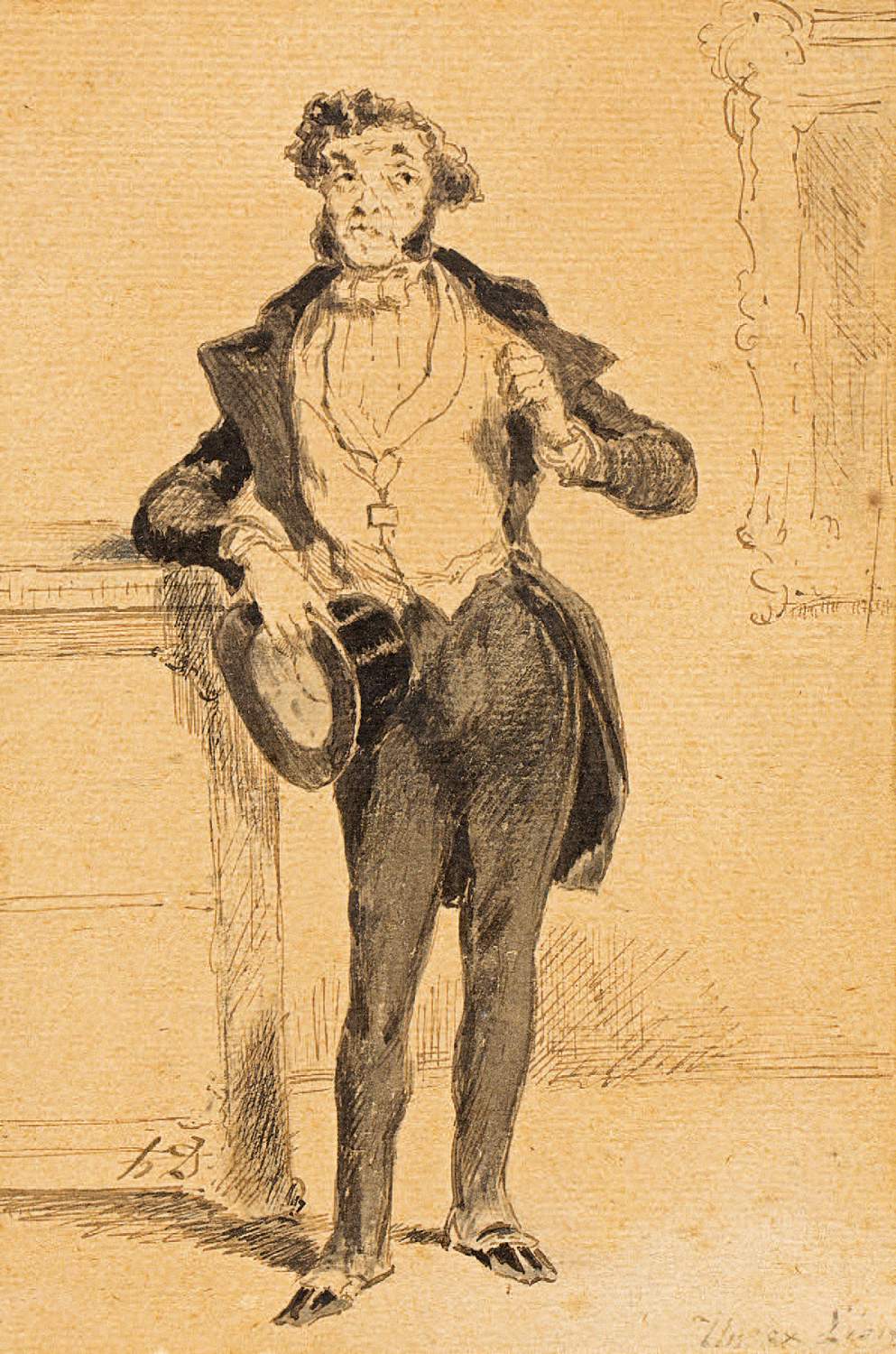 Honoré Daumier
(1808–1879)
Un ex-Lion
Tusche auf Papier
unten links monogrammiert « hD » und unten