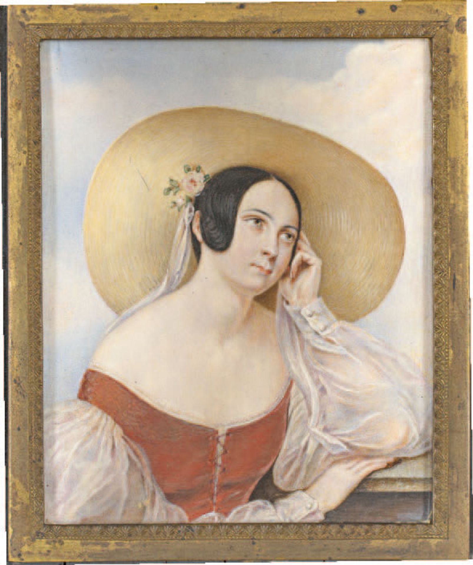 Johann Stephan Decker
(1784–1844)
Gürtelbild einer jungen Dame
Gouache auf Elfenbein
unten rechts