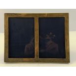 MAPPIN & WEBB A RECTANGULAR DOUBLE PHOTOGRAPH FRAME with plain border and blue felted back, London