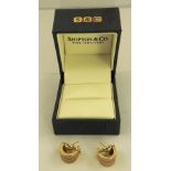 A PAIR OF DIAMOND SET 18CT GOLD EARRINGS