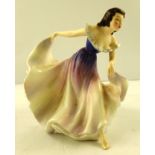 A ROYAL DOULTON BONE CHINA FIGURE "A GYPSY DANCE" ref.HN2230, dark haired lady in off the shoulder