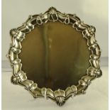 JOSIAH WILLIAMS & CO A LATE VICTORIAN SILVER SALVER OF GEORGIAN DESIGN decorative scallop edge