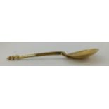 DANIEL & CHARLES HOULE A VICTORIAN SILVER GILT SPOON of early form with cast figure terminal and