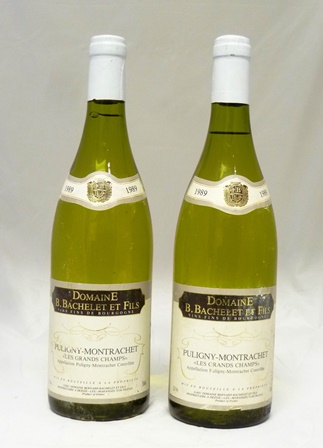 PULIGNY MONTRACHET LES GRANDS CHAMPS 1989 Domaine Bachelet, 2 bottles
