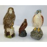 AFTER J.G. TONGUE THREE BENEAGLES PROMOTIONAL BESWICK EARTHENWARE BIRDS OF PREY DECANTERS, a Kestrel