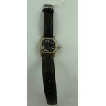 CARTIER A GENTLEMAN'S STAINLESS STEEL CARTIER ROADSTER AUTOMATIC MECHANICAL WRIST WATCH having black