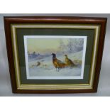 AFTER THORBURN "Pheasants in Snow", a limited edition Colour Print, by William Marler publishing,