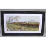 AFTER CECIL ALDIN "The Cheshire Away From Tattenhall" a reproduction colour Print, 45 x 80cm in