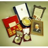 A WINSTON CHURCHILL COLLECTION comprising;- a limited edition Collector's Plate with gilded
