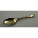 WILLIAM CRIPPS A WILLIAM IV SILVER TABLE SPOON, Kings pattern design bearing crest, London 1831,