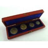 A MAUNDY COIN SET 1896 four coins in original case