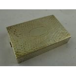 DREW & SONS, PICCADILLY A RECTANGULAR TABLE TOP SILVER CIGARETTE BOX, having allover spot hammered