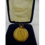 AN EARLY 20TH CENTURY LADY'S SWISS OPEN FACE POCKET WATCH having keyless action with lever