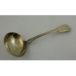 CHARLES MARSH A GEORGE IV IRISH SILVER SAUCE LADLE, of fiddle pattern, Dublin 1829, engraved with