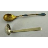 A GUILD OF HANDICRAFT SILVER SAUCE LADLE, London Millennium mark 2000, of plain form, together