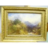 JOSEPH HORLOR (1809-1887) "Near Dolgellau, North Wales", depicting a valley scene with figure and