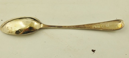 WALKER & HALL A SET OF SIX OLD ENGLISH SILVER SUNDAE SPOONS each with plain rounded bowl, - Image 3 of 4