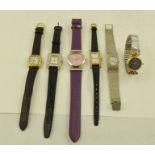 A SELECTION OF LADY'S DRESS WATCHES to include; two mechanical - Rotary and Tissot