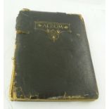 AN EARLY 20TH CENTURY ALBUM OF HAND WRITTEN QUOTES, sayings, comments and drawings mostly from the