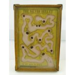 A WW I PERIOD BOXED JOURNET WAR GAME 'The Silver Bullet', British design in boxwood frame, 24cm x