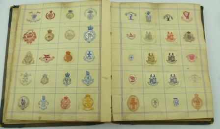 A HALF CALF BOUND VOLUME "ARMS, CRESTS, & MONOGRAMS." containing approximately 33 self completed - Image 5 of 10