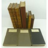 "DISCOURSES ON VARIOUS SUBJECTS" BY JEREMY TAYLOR three leather bound volumes, London 1807, together