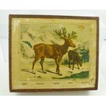 AN EARLY 20TH CENTURY CHILDS BLOCK PUZZLE with separate sheets Lion, Giraffe, Dromedary, Wolf and