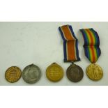 TWO SECOND WORLD WAR MEDALS with ribbons and various COMMEMORATIVE MEDALS