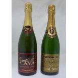 LOUIS ROEDERER NV Champagne, 1 bottle CAVA BRUT Traditional Methode Champenoise, 1 bottle