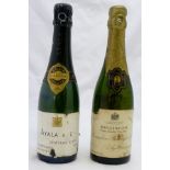 BOLLINGER Extra Quality Very Dry Champagne, 1 x half bottle AYALA & CO Champagne d'Ay Brut, 1 x half
