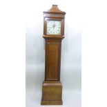 BAKER MALLING A LATE 18TH/EARLY 19TH CENTURY OAK LONGCASE CLOCK (with later alterations) having