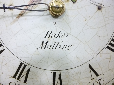 BAKER MALLING A LATE 18TH/EARLY 19TH CENTURY OAK LONGCASE CLOCK (with later alterations) having - Image 3 of 5